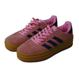 Adidas Gazelle Bold Platform Sneakers Retro Women Size 7 Pink Suede HO6122 NEW